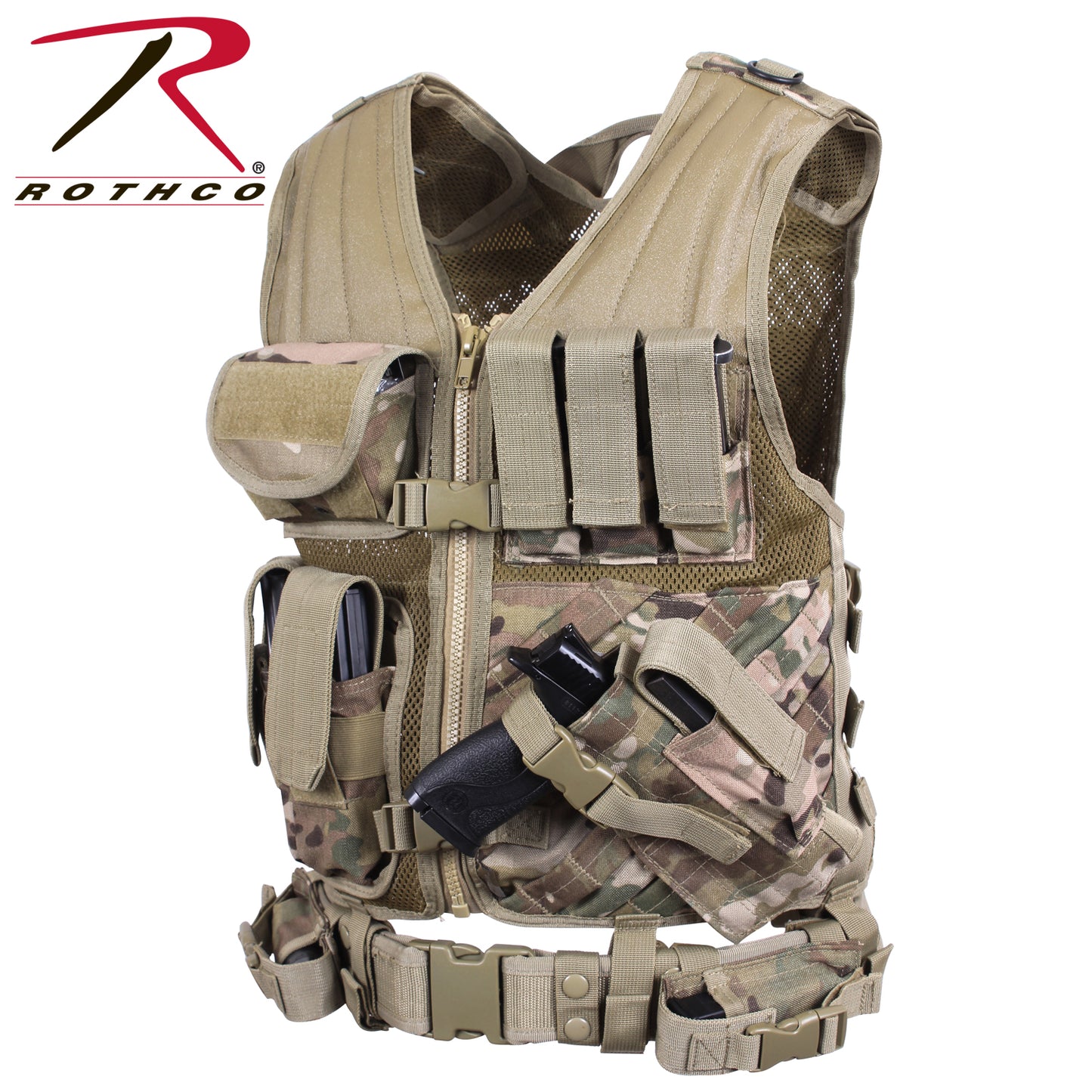 Cross Draw MOLLE Tactical Vest